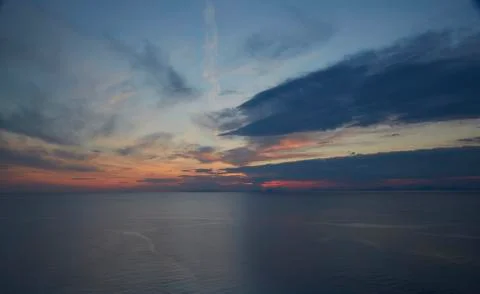 Sunset at the sea Stock Photos