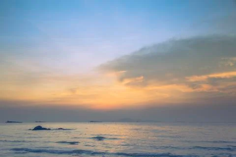 Sunset in the sea Stock Photos