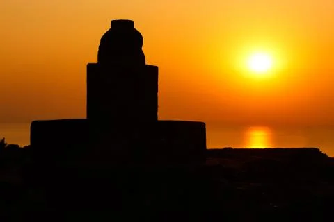 Sunset on the  sea Stock Photos