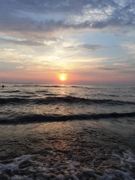 Sunset on the sea Stock Photos