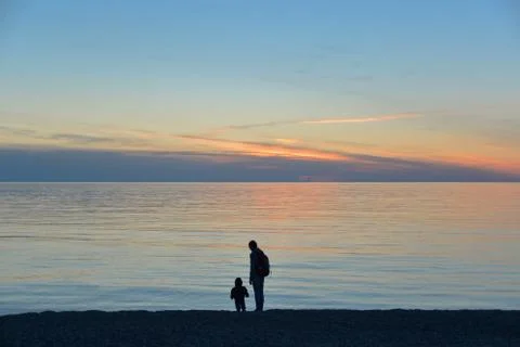 Sunset at sea Stock Photos