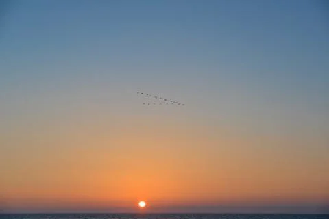 Sunset at sea Stock Photos