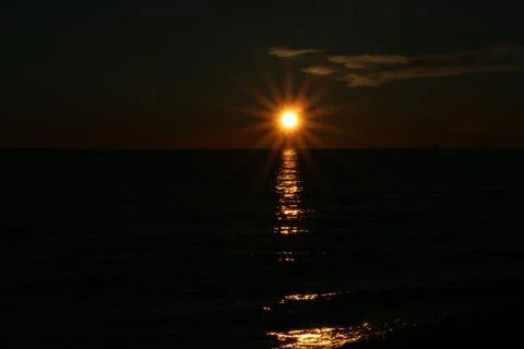 Sunset at sea Stock Photos