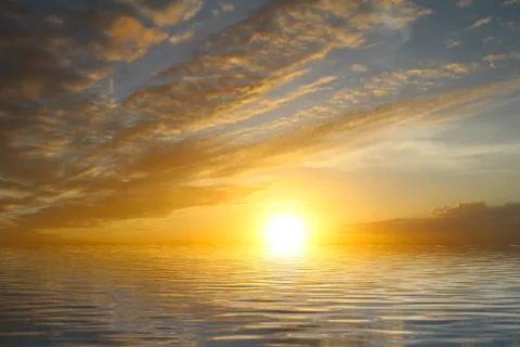 Sunset on the sea Stock Photos