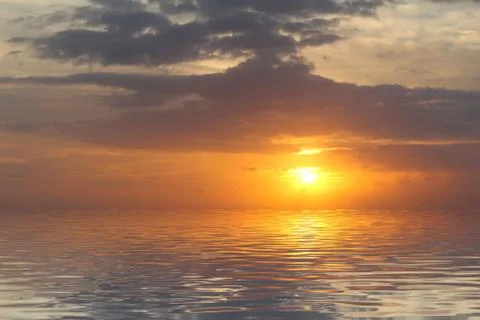 Sunset on the sea Stock Photos