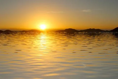 Sunset on the sea Stock Photos