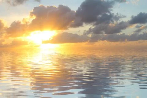 Sunset on the sea Stock Photos