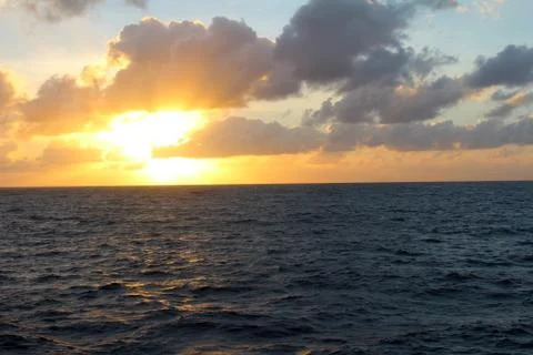 Sunset on the sea Stock Photos