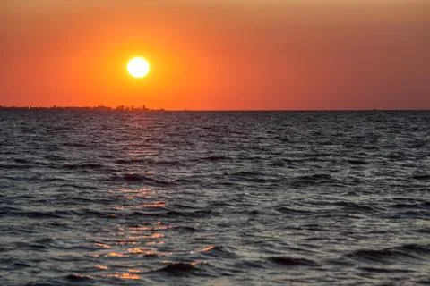 Sunset on the sea Stock Photos