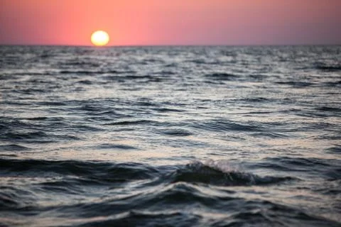 Sunset on the sea Stock Photos