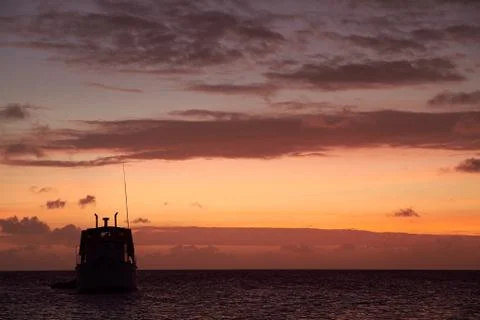Sunset at sea 스톡 사진