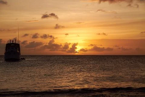 Sunset at sea 스톡 사진