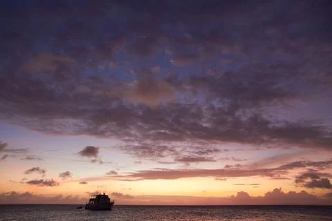 Sunset at sea 스톡 사진