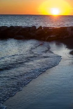 Sunset at sea Stock Photos