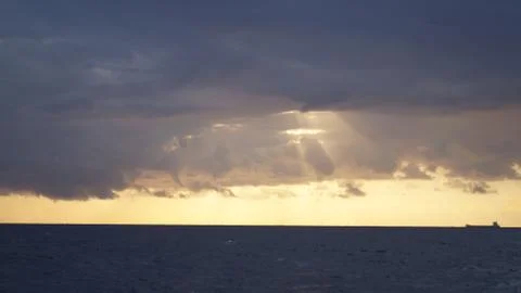 Sunset in the sea Stock Photos