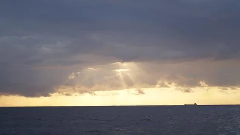 Sunset in the sea Stock Photos