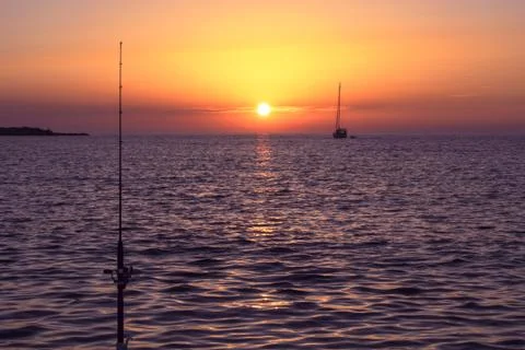 Sunset at the sea Stock Photos
