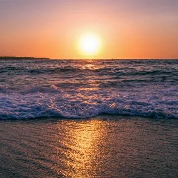 Sunset at the sea Stock Photos