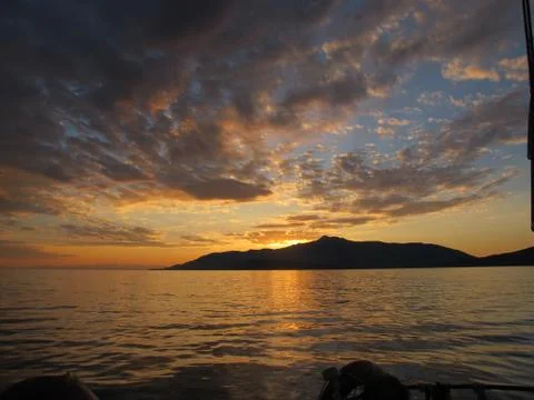 Sunset at sea Stock Photos