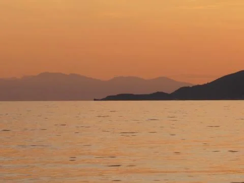 Sunset at sea Stock Photos