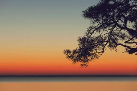 Sunset by the sea 스톡 사진