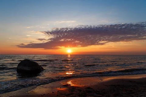 Sunset at sea Stock Photos