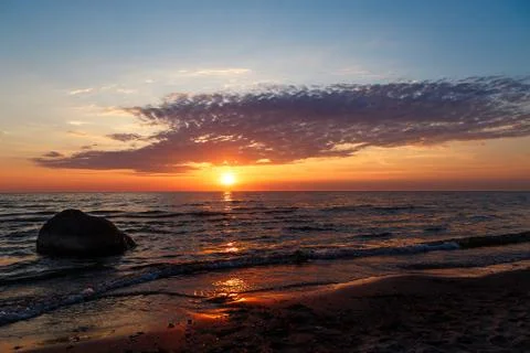 Sunset at sea Stock Photos
