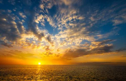 Sunset at sea Stock Photos