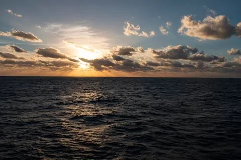 Sunset at sea. Stock Photos