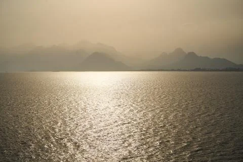 Sunset on the sea Stock Photos