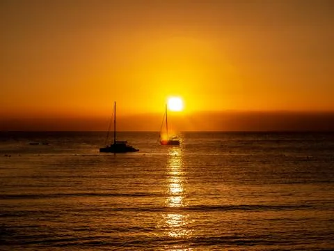 SUNSET BY THE SEA Foto stock