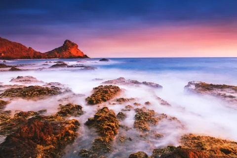 Sunset on the sea Stock Photos