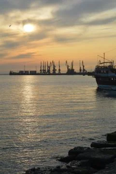 Sunset on the sea Stock Photos