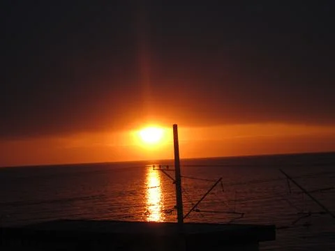 Sunset at sea Stock Photos