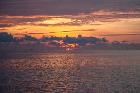 Sunset on the sea Stock Photos