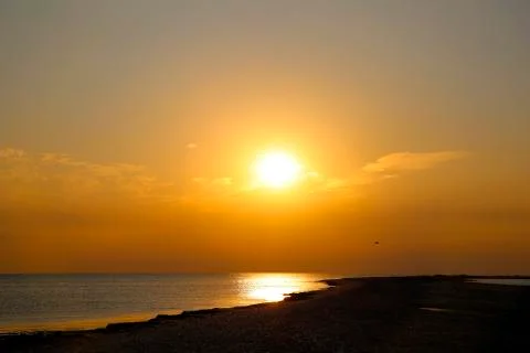 Sunset on the sea Stock Photos