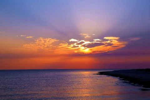 Sunset on the sea Foto stock