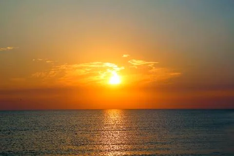 Sunset on the sea Stock Photos