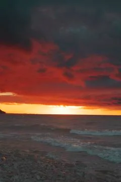 Sunset on the sea Stock Photos