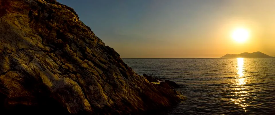 Sunset at sea Stock Photos