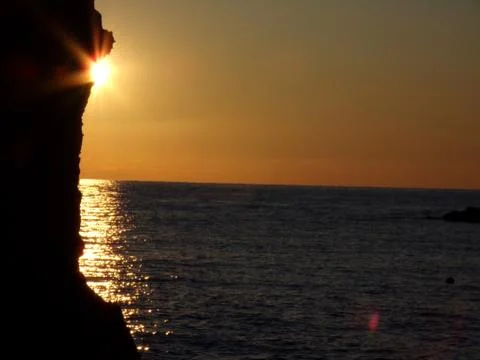 Sunset on the sea Stock Photos