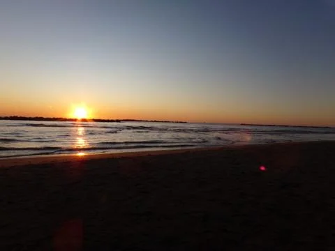 Sunset on the sea Stock Photos