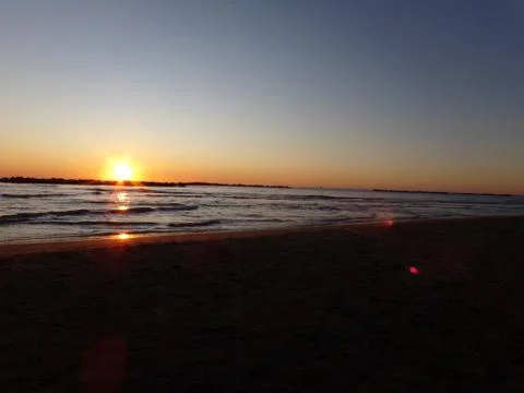 Sunset on the sea Stock Photos