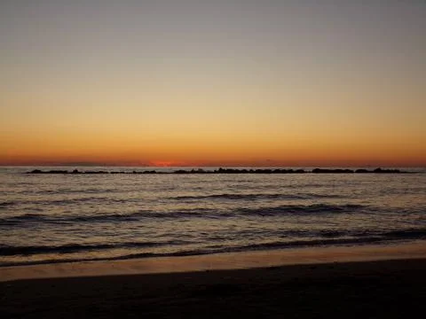 Sunset on the sea Stock Photos