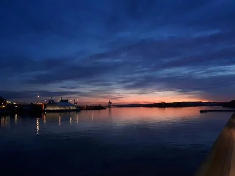 Sunset by the sea Stock Photos