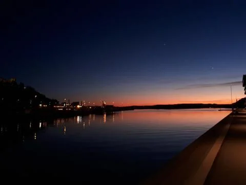 Sunset by the sea Stock Photos