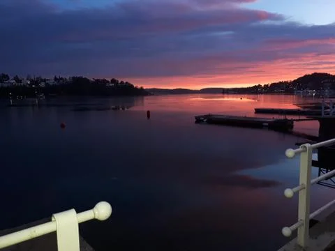 Sunset by the sea Stock Photos