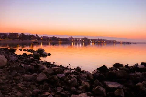 Sunset At The Sea Stock Photos