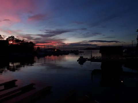 Sunset by the sea Stock Photos