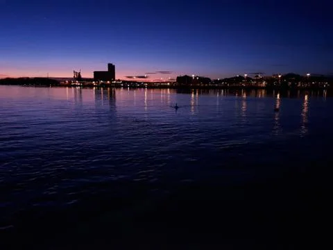 Sunset by the sea Stock Photos